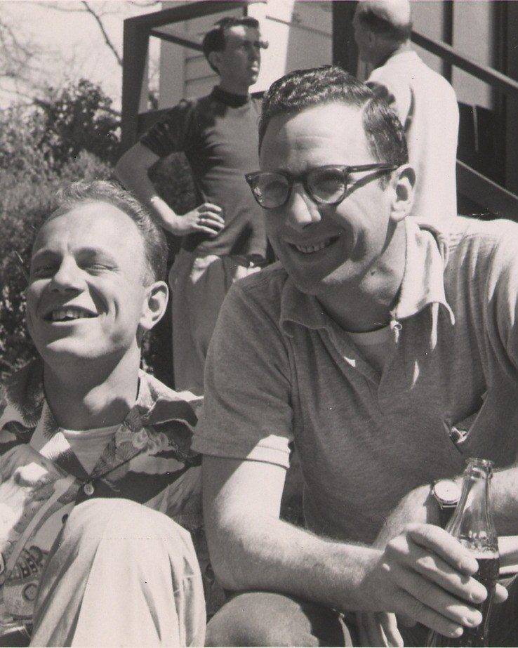 Charley Gill, Harry Krell, Bill Davis, and Chas. D. at CCAC, 1953