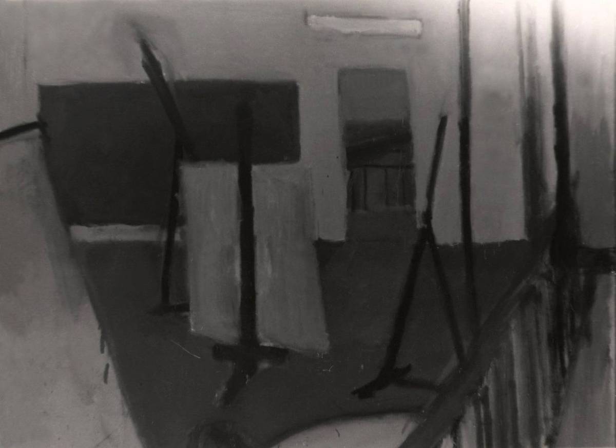 Easels, oil on canvas, by Henry at California College of Arts and Crafts, 1953