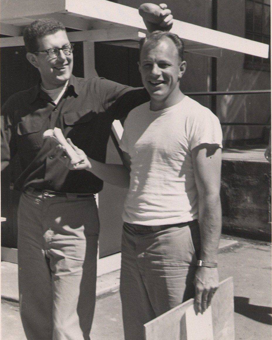 Matt Glassine and Bill Davis at CCAC, 1953