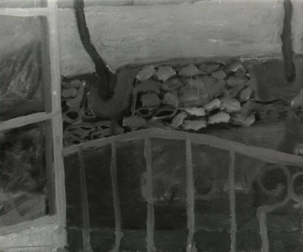 Terrace, oil on canvas, by Henry, 1953