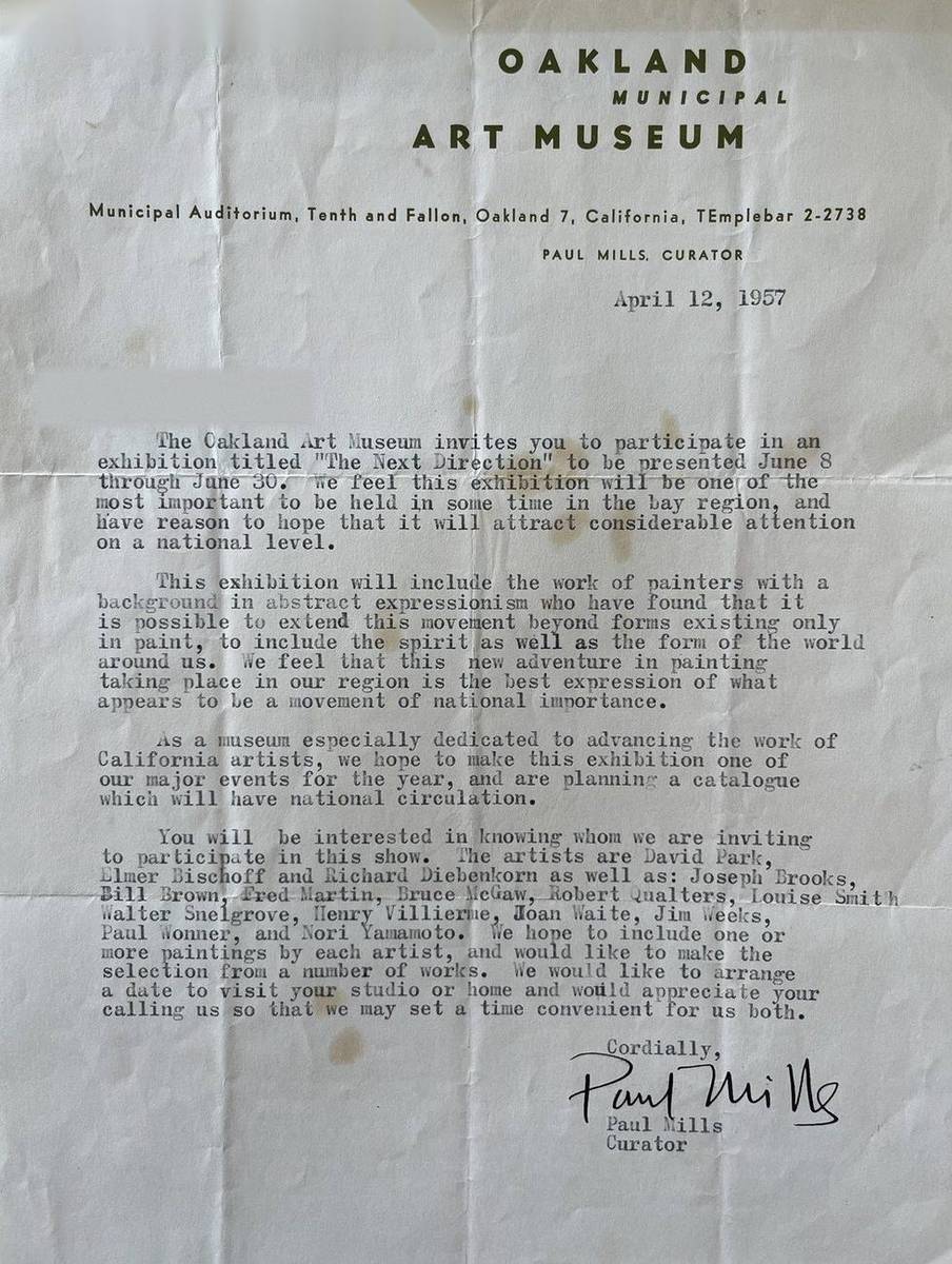 Letter from Paul Mills to Henry Villierme, April 12, 1957