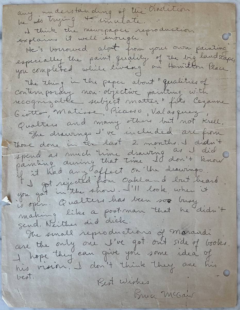 Letter from Bruce McGaw to Henry Villierme, January 4, 1959, page 2