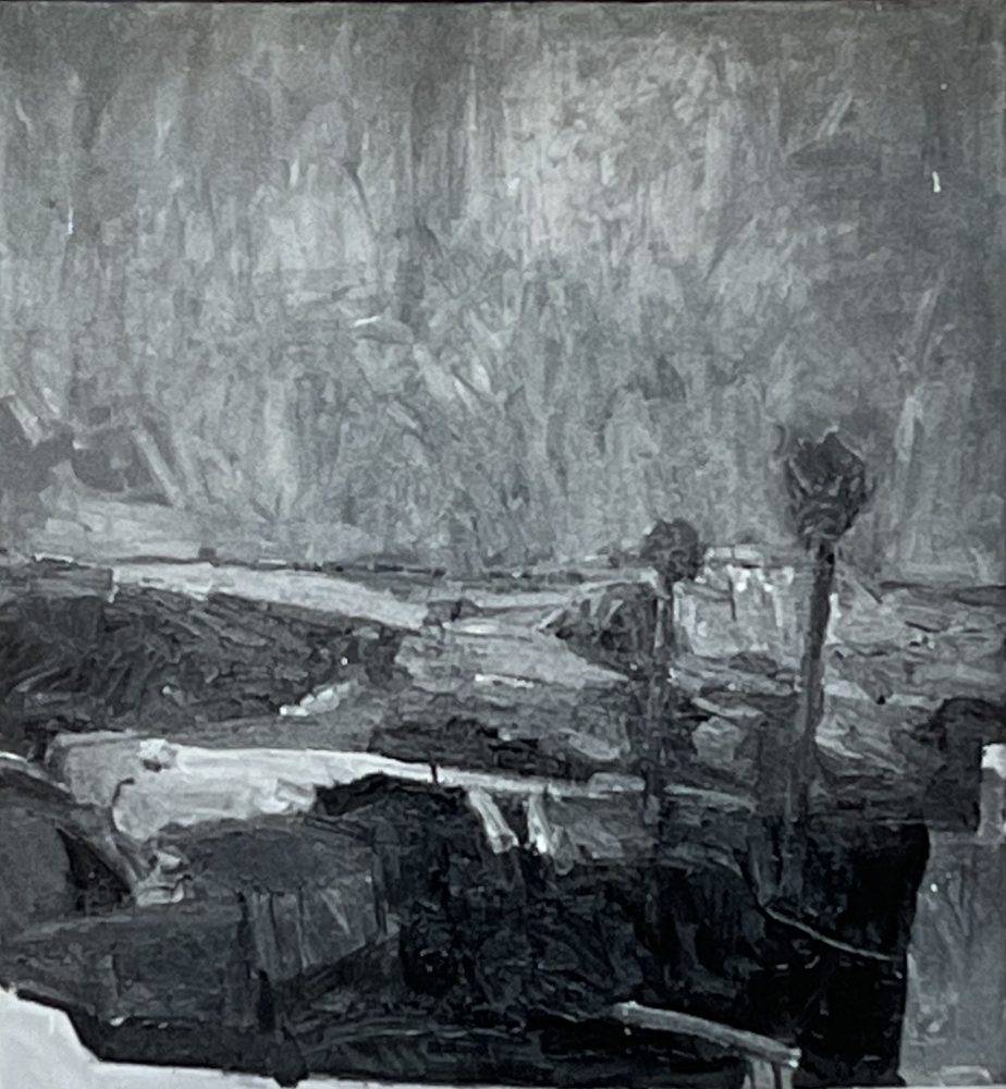 Untitled, oil on canvas, by Henry Villierme, c. 1958
