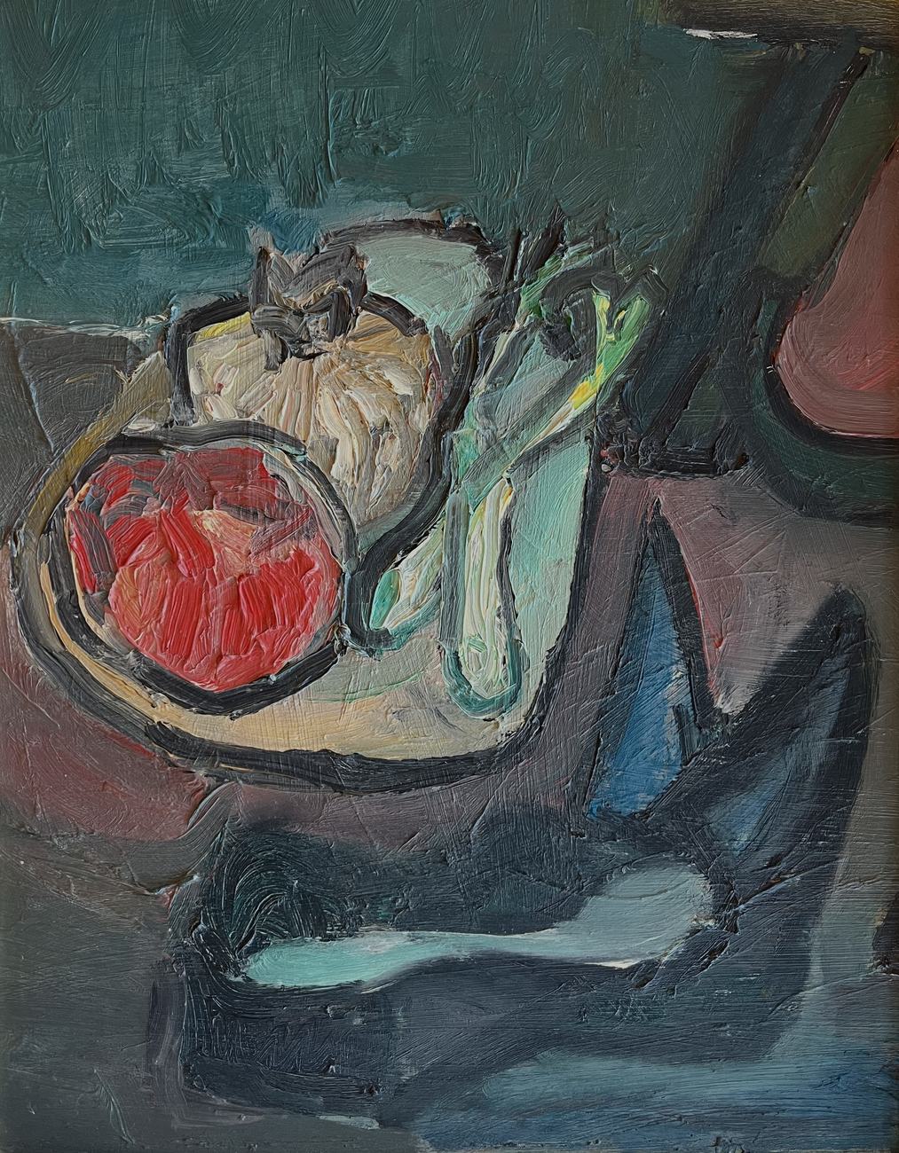 Still-Life with Tomato, oil on masonite, 1959