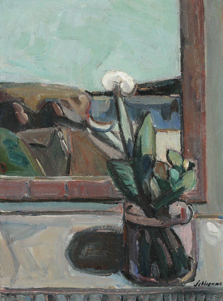 Still-Life with Landscape, oil on canvas, 1963