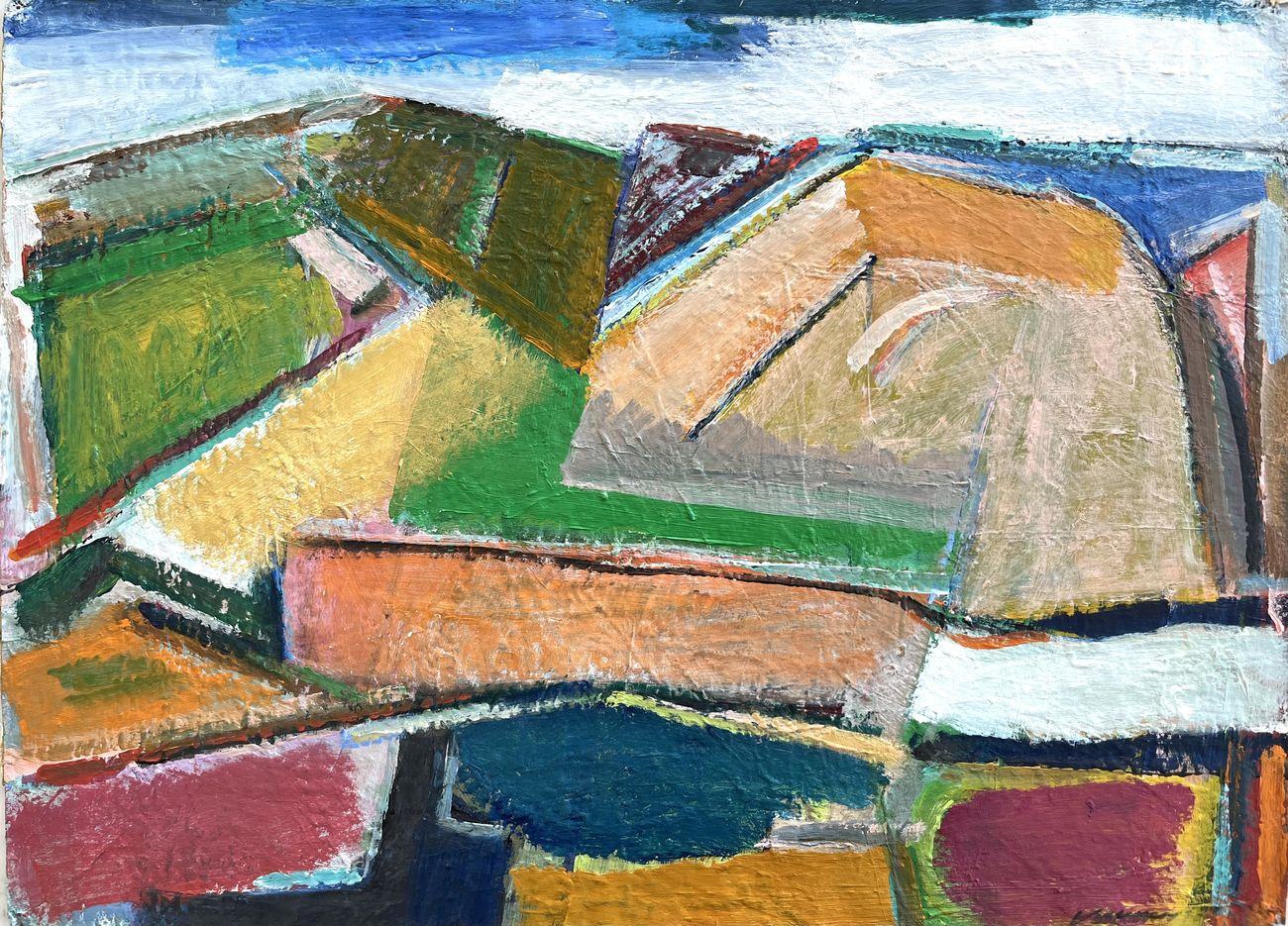 Landscape Series I, acrylic on paper