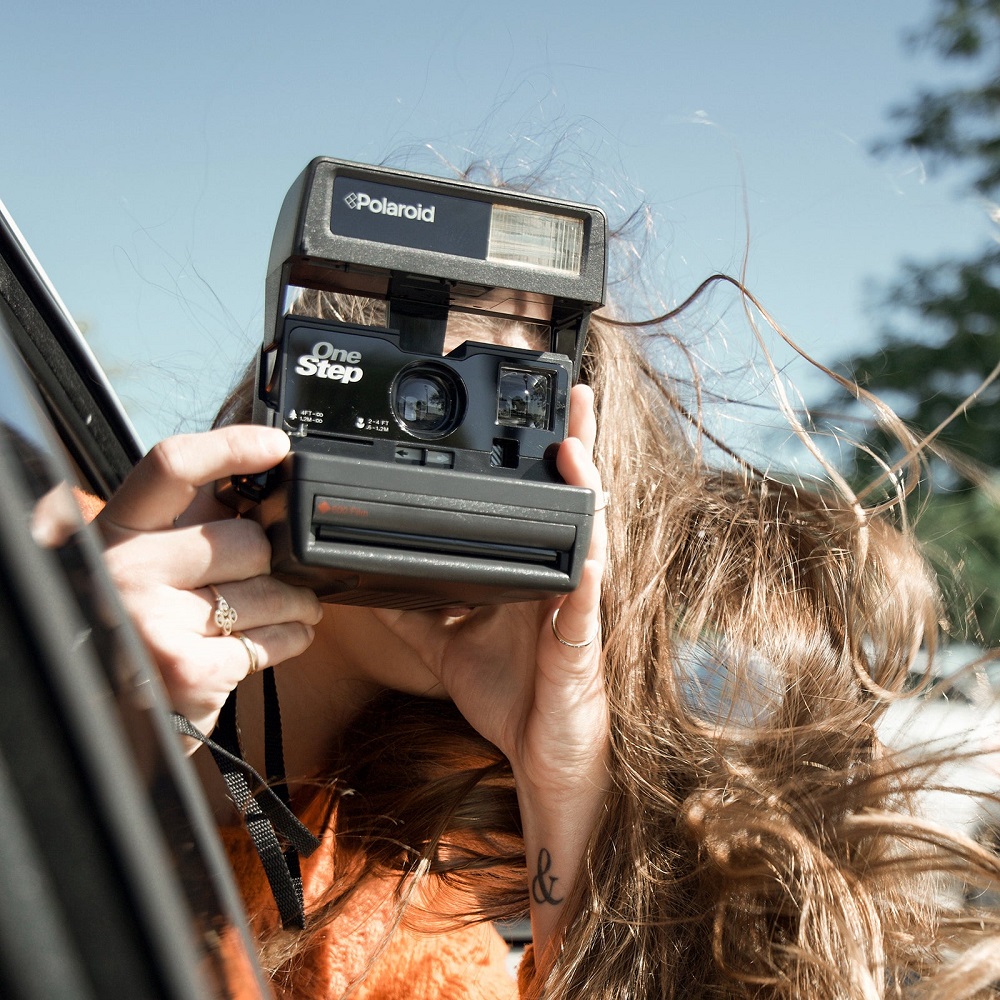 old polaroid camera